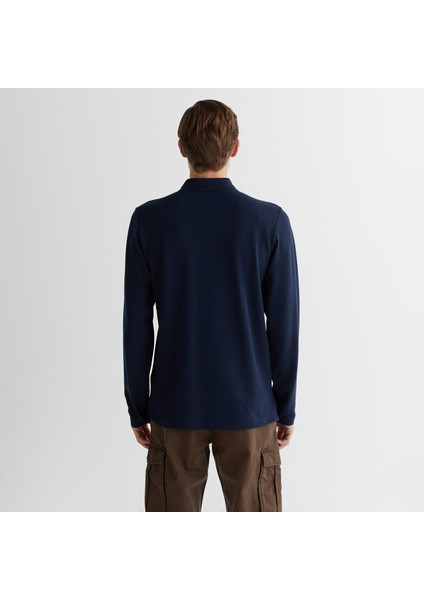 Erkek Lacivert Regular Fit Polo Yaka Logolu Polo fiyatları