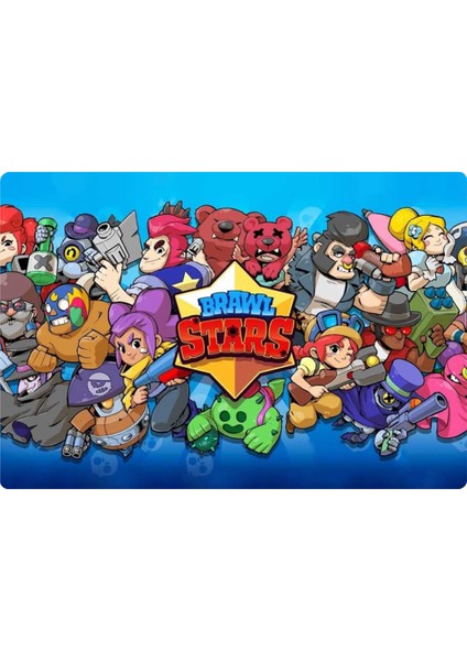 Brawl Stars Dikdörtgen Pasta Yenilebilir Resim Baskı 28x19 cm