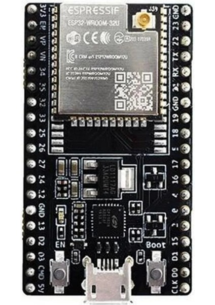 ESP32 WROOM-32U Geliştirme Modülü + (Harici Anten Dahil) – Wifi & Bluetooth, Iot ve Arduino Uyumlu modelleri