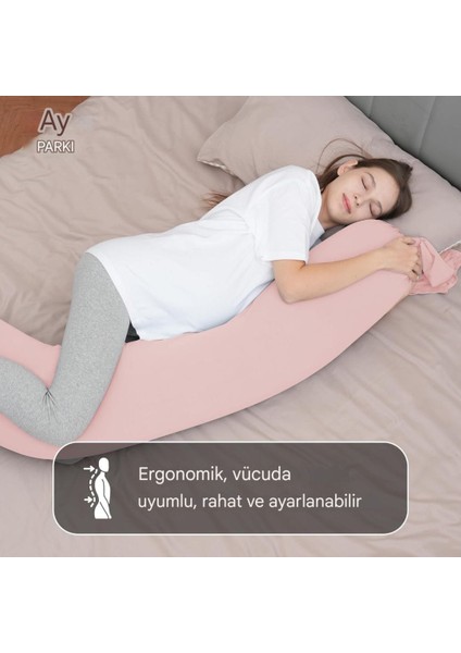 %100 Organik Hamilelik Destek Yastığı – Tam Vücut Yan Uyku Yastığı, Ayarlanabilir Sertlik, Çıkarılabilir Kılıf, Toz Pembe Rahatlık modelleri