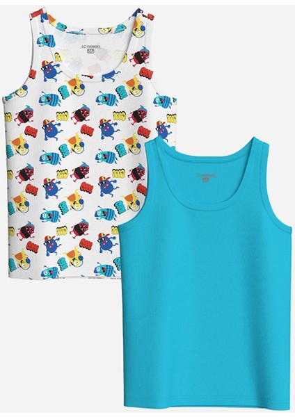Lcw Kids Beyaz Bisiklet Yaka Erkek Çocuk Atlet 2'li