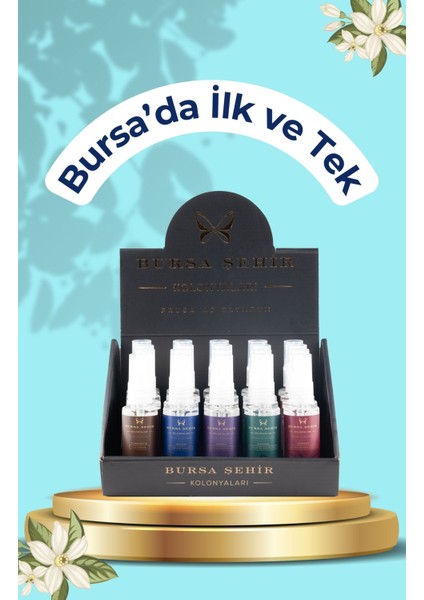 5'li Kolonya Seti, Karma Kolonya Seti, 80 Derece, (Ulu Çınar, Uludağ, Tirilye Sahili, Gölyazı, Cumalıkızık) fiyatları