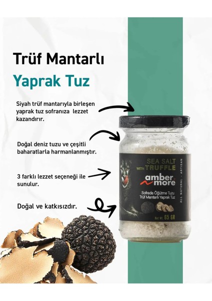 Trüf Mantarlı Yaprak Tuz 65 gr