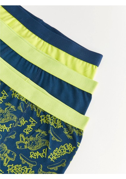 Lcw Kids Lacivert Baskılı Erkek Çocuk Boxer 3'lü modelleri