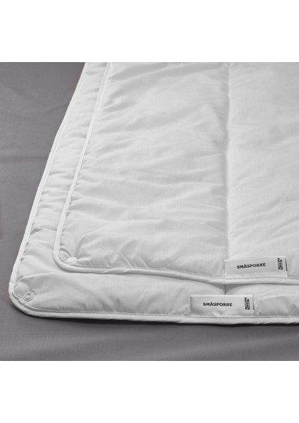 Småsporre Tek Kişilik Yorgan 150X200 cm Beyaz Dört Mevsim Polyester Dolgulu Nefes Alabilen Yorgan fiyatları