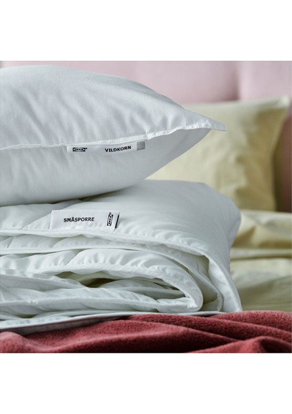 Småsporre Tek Kişilik Yorgan 150X200 cm Beyaz Dört Mevsim Polyester Dolgulu Nefes Alabilen Yorgan fırsatları