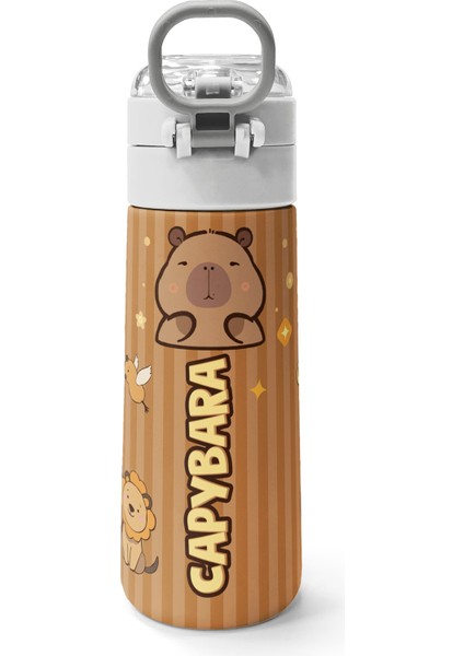 Kids Kapibara Desenli Pipetli ve Direkt Içim Çelik Termos 500 ml 31790 fırsatları