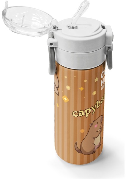 Kids Kapibara Desenli Pipetli ve Direkt Içim Çelik Termos 500 ml 31790 indirimleri