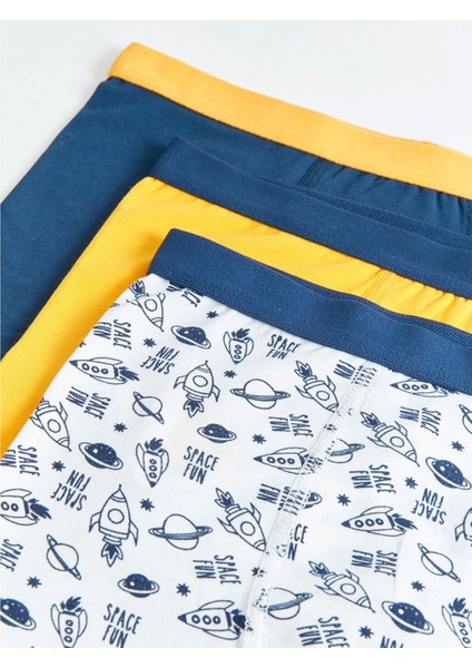 Lcw Kids Beyaz Baskılı Erkek Çocuk Boxer 3'lü modelleri