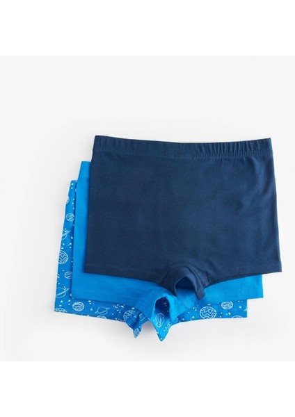 Lcw Kids Mavi Baskılı Pamuklu Erkek Çocuk Boxer 3'lü fiyatları