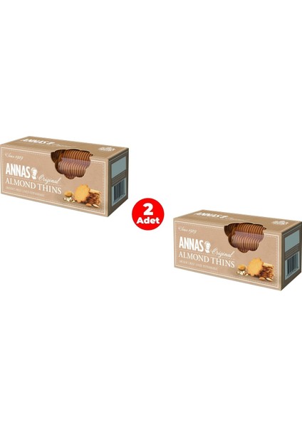 Almond Thins Bademli Bisküvi-Kurabiye 150 gr (2 Adet)