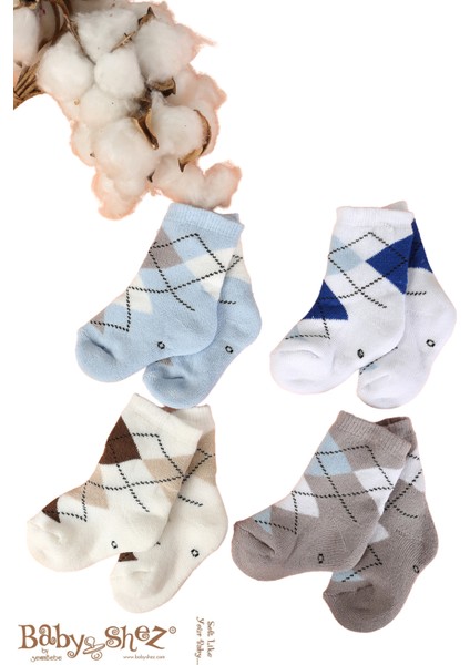 Pamuklu 6'lı Yenidoğan Bebek Kışlık Havlu Çorap fiyatları