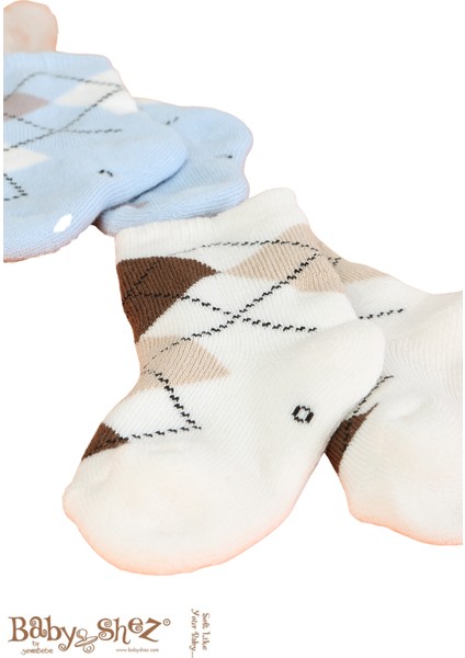 Pamuklu 6'lı Yenidoğan Bebek Kışlık Havlu Çorap modelleri