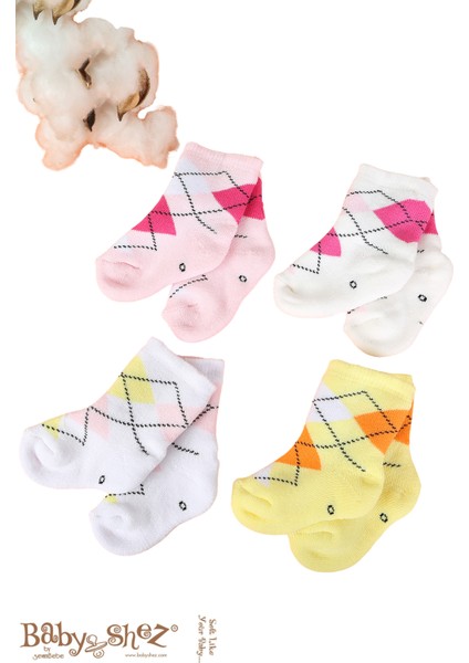 Pamuklu 6'lı Yenidoğan Bebek Kışlık Havlu Çorap