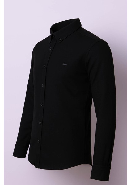 Uzun Kollu Siyah Erkek Gömlek 2560 fiyatları