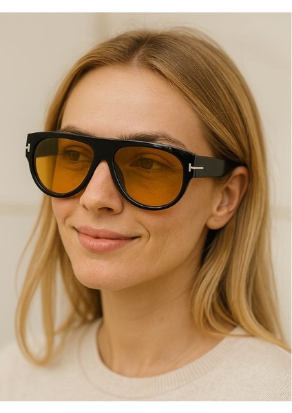 Star Kadın Güneş Gözlüğü Uv Sarı Cam Siyah Çerçeve Uv 400 Korumalı Ce Sertifikalı modelleri