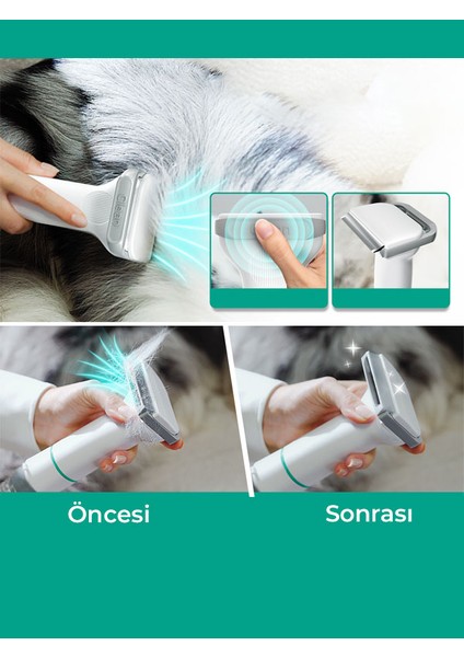 P20 Evcil Hayvan Bakım Seti Kedi ve Köpek Tıraş Makinası - Vaku mlu Tarama ve Temizleme Seti