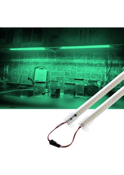 2 Adet 100 cm 220V Şeffaf Çubuk Bar LED Yeşil Işık SB-6554