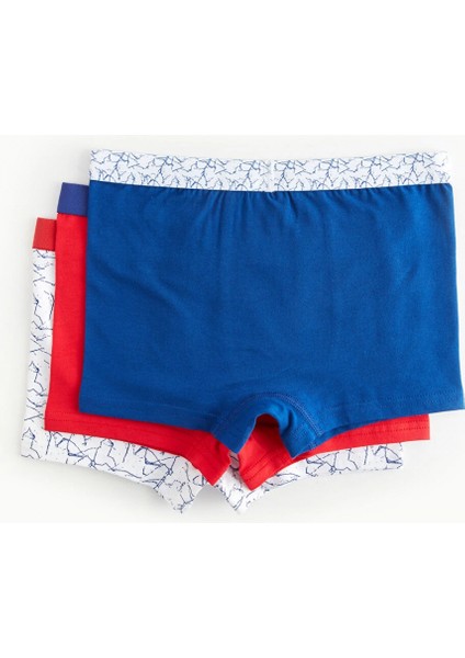 Lcw Kids Beyaz Baskılı Pamuklu Erkek Çocuk Boxer 3'lü fiyatları