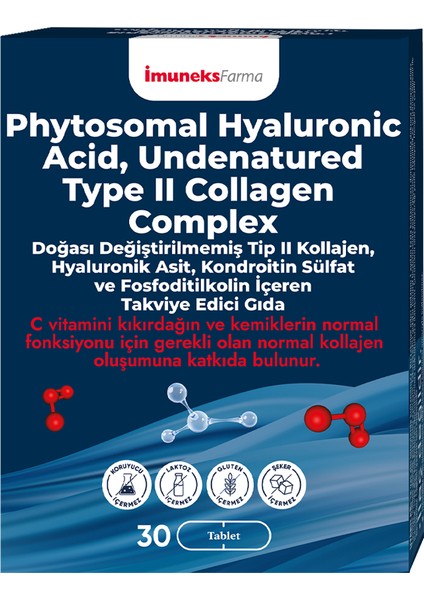 Phytosomal Hyaluronic Acid Undenatured Type Iı Collagen Complex fiyatları