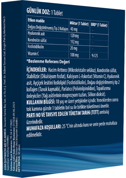 Phytosomal Hyaluronic Acid Undenatured Type Iı Collagen Complex fırsatları