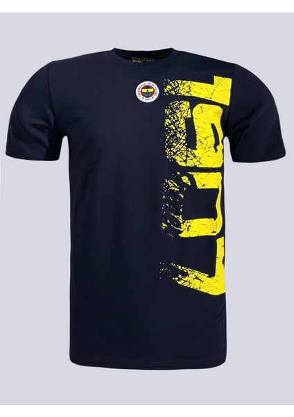 Fenerbaçhe Lisanslı 1907 Yazılı Lacivert Unisex Tişört