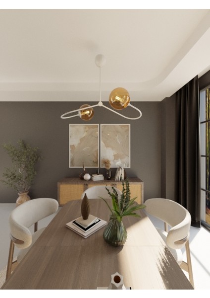 Orbita Modern 2'li Cam Avize