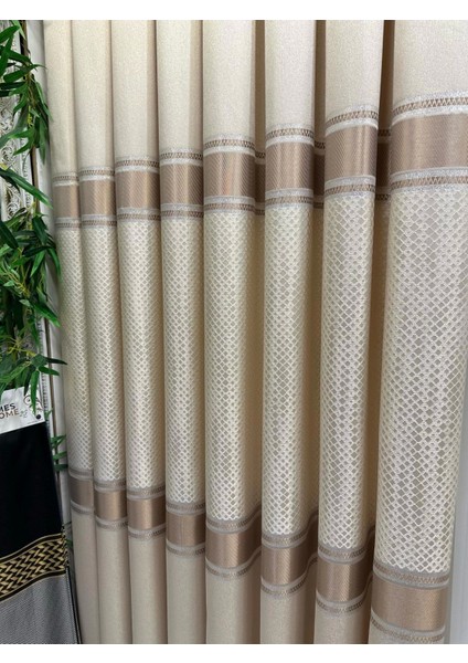 Nivemeshome Mozaik FT614163 V-101 Krem 1/3 Sık Pileli Fon Perde Apm fiyatları