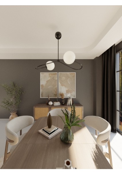 Orbita Modern 2'li Cam Avize