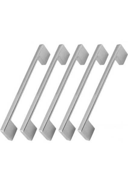 Lüx Çekmece Dolap Kapak Kulpu Krom 160-192 mm Metal Kulp 5 Adet