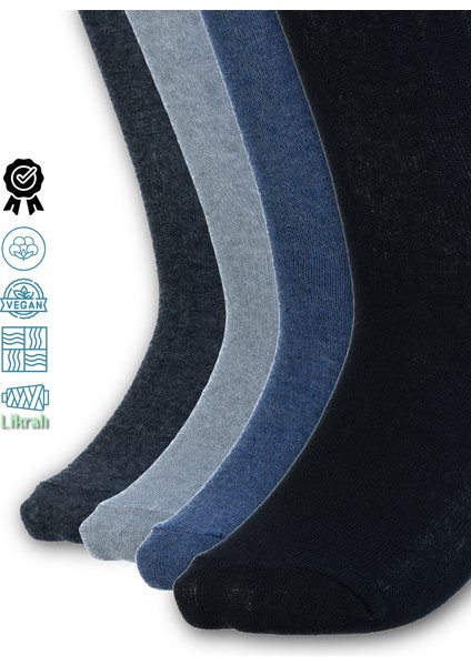 Erkek Soket Çorap 4 Lü Pamuklu Topuk ve Burun Takviyeli Derin Model Terletmez Kaymaz Koku Yapmaz fiyatları