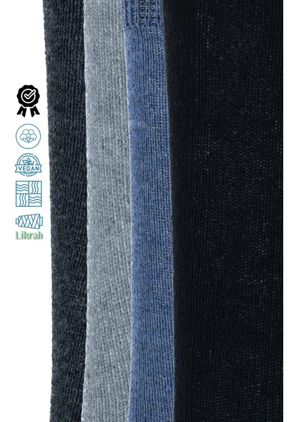 Erkek Soket Çorap 4 Lü Pamuklu Topuk ve Burun Takviyeli Derin Model Terletmez Kaymaz Koku Yapmaz fırsatları