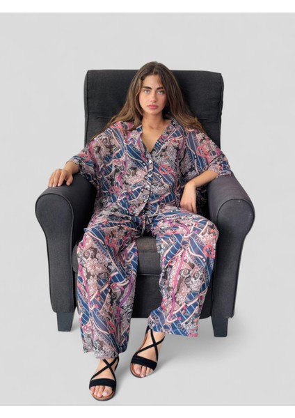 Tasarım Şort Astarlı Şifon Pantolon Kadın Mürdüm modelleri