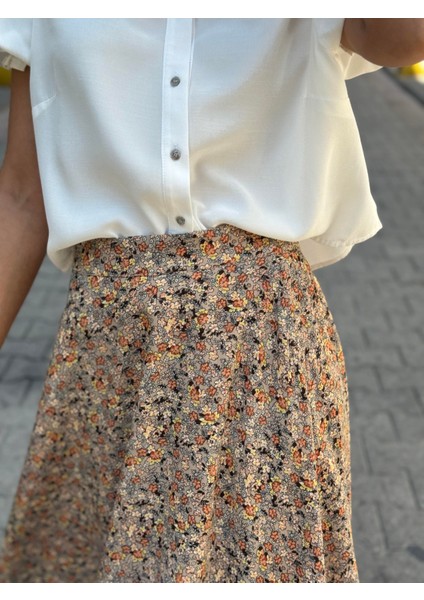 Valerie Viskon Kloş Uzun Etek Kadın Sütlü Kahve fiyatları