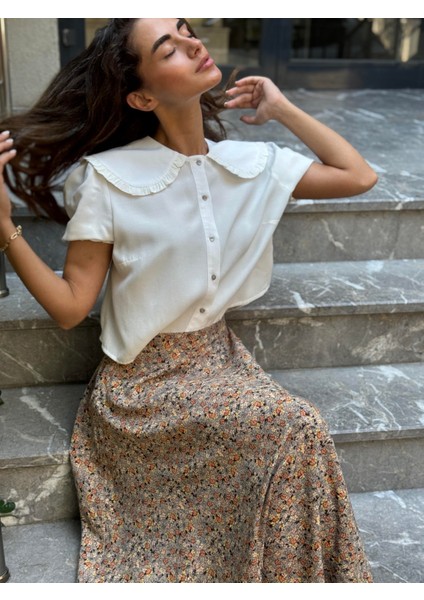 Valerie Viskon Kloş Uzun Etek Kadın Sütlü Kahve fırsatları