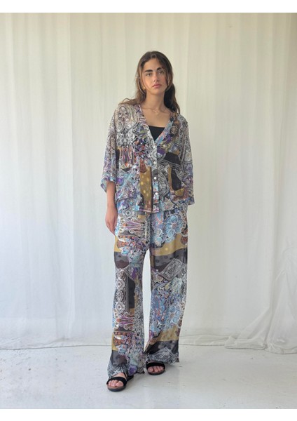 Tasarım Şort Astarlı Şifon Pantolon Kadın Açık Mavi indirimleri