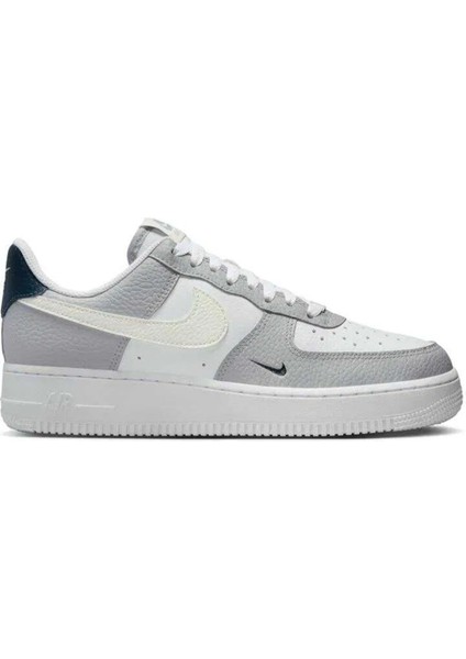 Air Force 1 '07 Lx Leather Unisex Sneaker Hakiki Deri Günlük Spor Ayakkabı Beyaz Gri