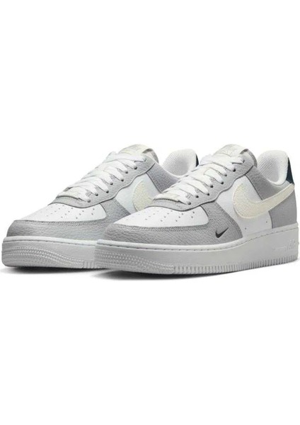 Air Force 1 '07 Lx Leather Unisex Sneaker Hakiki Deri Günlük Spor Ayakkabı Beyaz Gri modelleri