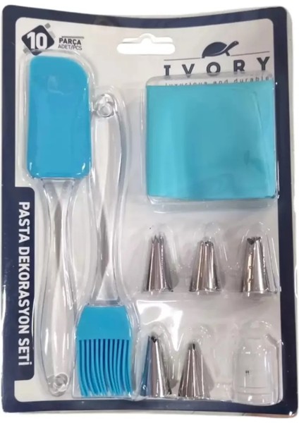 Pasta Yapım Seti 9lu Rus Duyu Seti 6lı Krema Sıkma Torbası Pasta Spatulası ve Yumurta Fırçası fiyatları