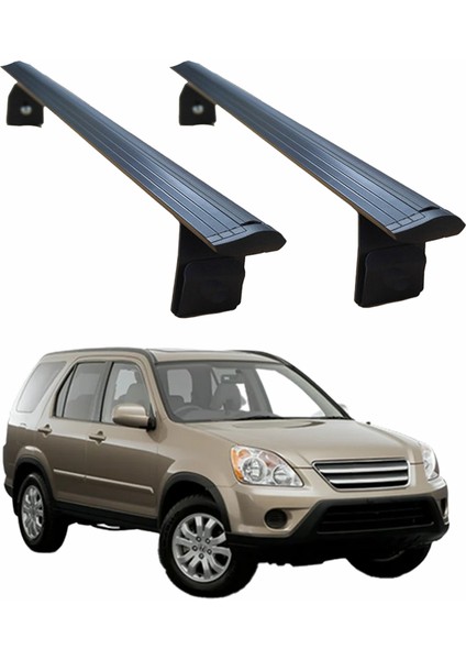 Honda Cr-V Mk2 (2002–2006) Çadır Taşıyıcı Tavan Barı Ara Atkısı Pratik Serisi Siyah