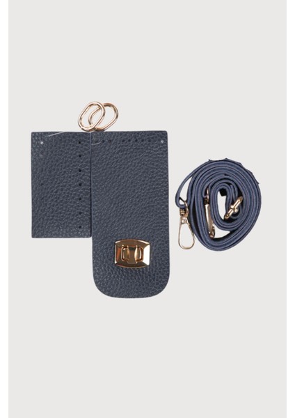 Tabanlı, Klipsli Telefon Seti 6,5X14 cm Lacivert