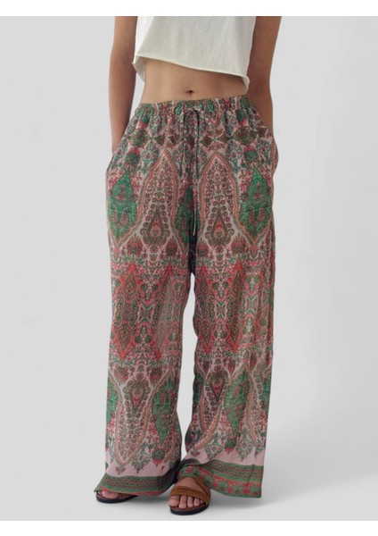 Tasarım Şort Astarlı Şifon Pantolon Kadın Mercan