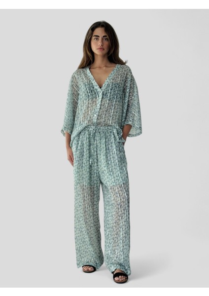 Tasarım Şort Astarlı Şifon Pantolon Kadın Mint fiyatları