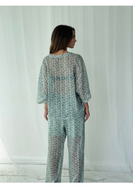 Tasarım Şort Astarlı Şifon Pantolon Kadın Mint fırsatları