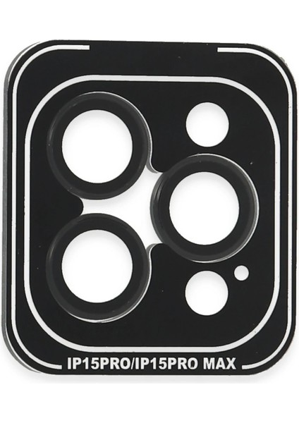 Iphone 15 Pro Max Pvd Metal Kamera Lens - Siyah Nrmsa
