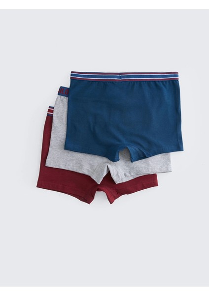 Lcw Kids Bordo Basic Pamuklu Erkek Çocuk Boxer 3'lü fiyatları