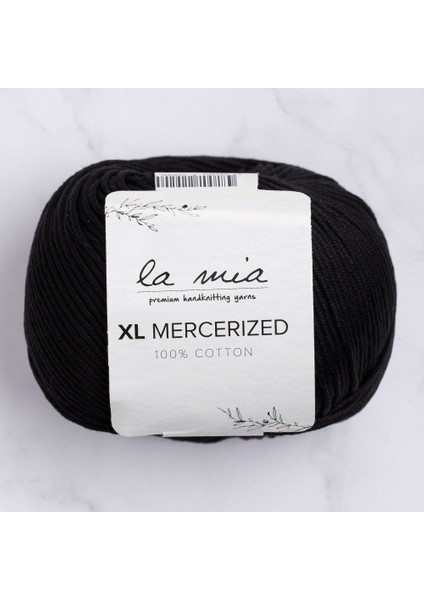 Xl Mercerized Siyah El Örgü İpi - 1 - 33758