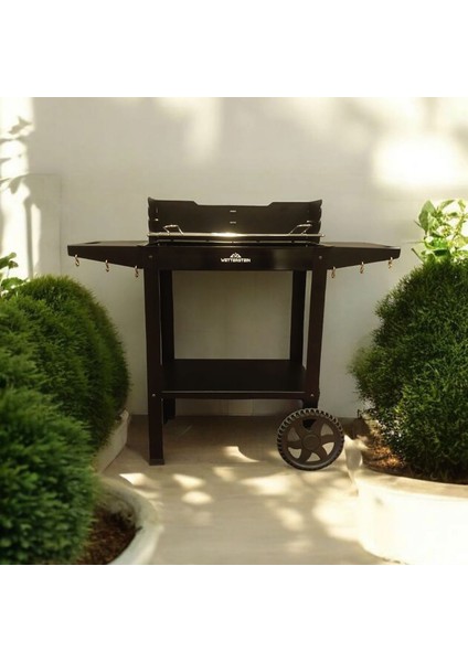 Tekerlekli Mangal, Metal Sehpalı/raflı Barbekü S Model fiyatları