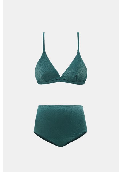 Bali Yeşil Dolgusuz Pedli Üçgen Toparlayıcı Bikini Takım