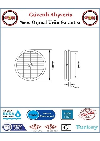 Doğalgaz Havalandırma Cam Menfezi - Sert Plastik - Şeffaf fiyatları